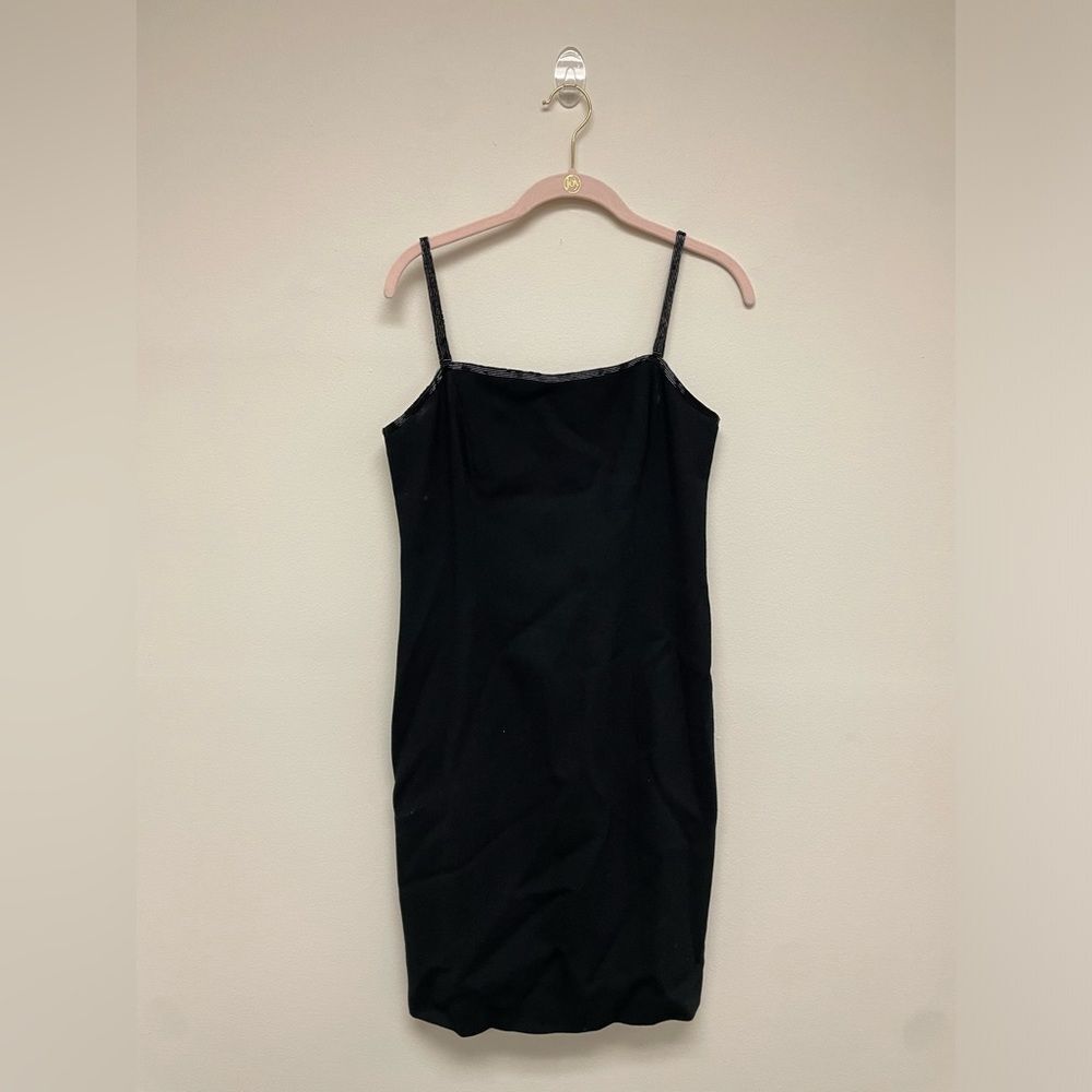 Lauren Ralph Lauren 2000s Black Mini 100% Wool Dress with Beaded Straps SZ 6